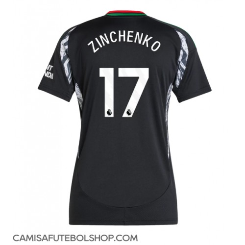 Camisa de time de futebol Arsenal Oleksandr Zinchenko #17 Replicas 2º Equipamento Feminina 2024-25 Manga Curta